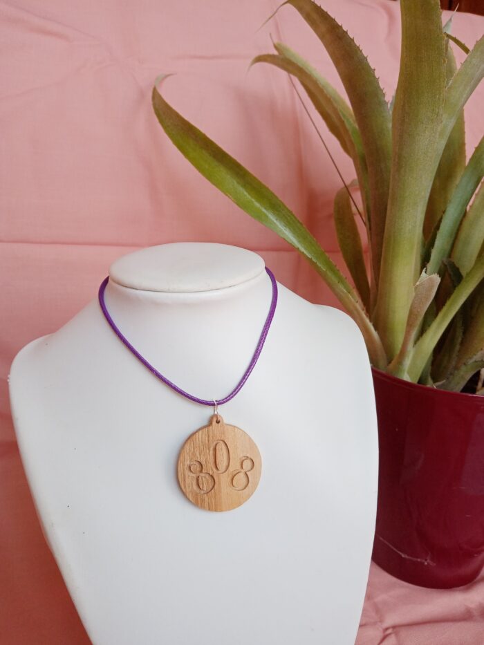 Gravírozott 808nő natúr kerek fanyaklánc - Image 14