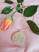 Gravírozott 808nő natúr kerek fanyaklánc - Image 6