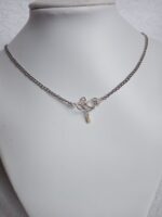 Fektetett 808nő ezüstözött rézékszer szívvel - Image 2