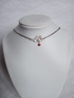 Fektetett 808nő ezüstözött rézékszer szívvel - Image 5