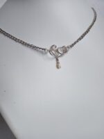 Fektetett 808nő ezüstözött rézékszer szívvel - Image 6