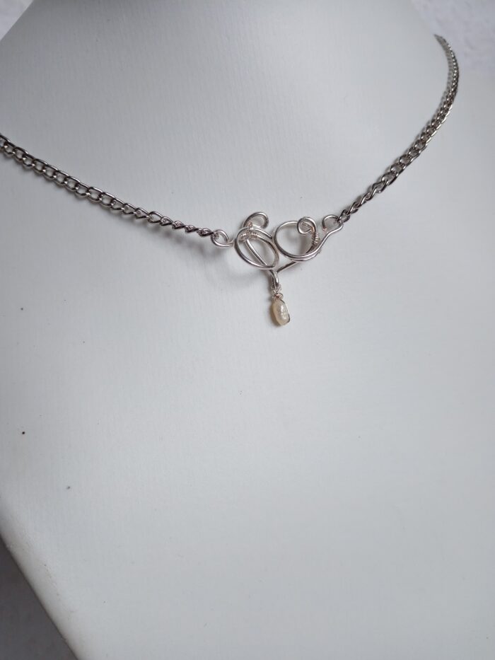 Fektetett 808nő ezüstözött rézékszer szívvel - Image 6