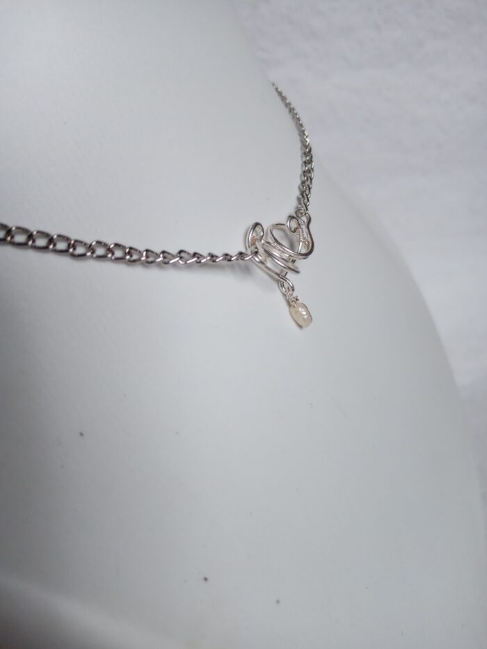 Fektetett 808nő ezüstözött rézékszer szívvel - Image 7