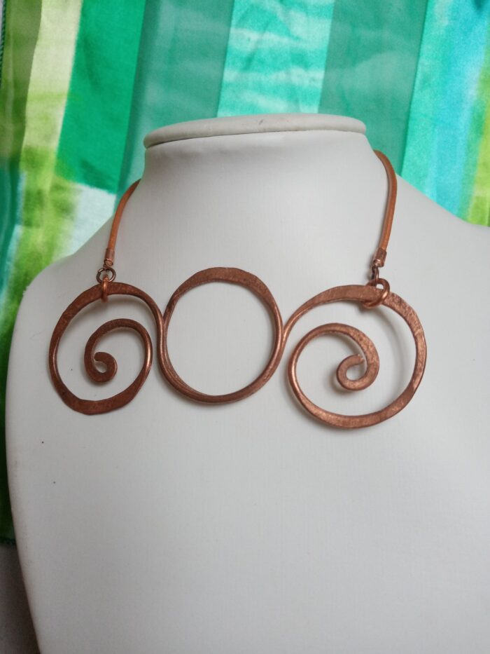 Réz 808nő ékszer rézszínű bőrzsinóron 10.5 cm hosszú medállal - Image 3