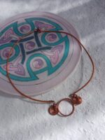 MINI Réz 808nő ékszer rézszínű bőrzsinóron 5 cm medállal - Image 4