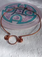 MINI Réz 808nő ékszer rézszínű bőrzsinóron 5 cm medállal