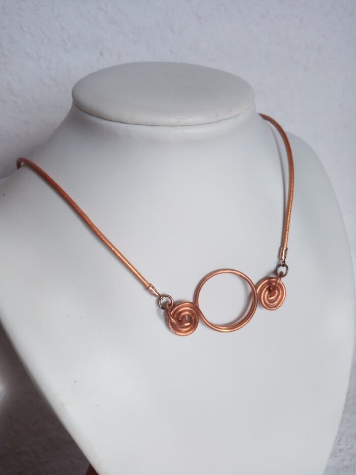 MINI Réz 808nő ékszer rézszínű bőrzsinóron 5 cm medállal - Image 5