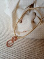 MINI Réz ÁLLÓ 808nő ékszer vajszínű bőrzsinóron 4 cm medállal - Image 3